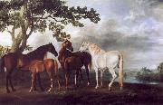 Mares and Foals in a Landscape